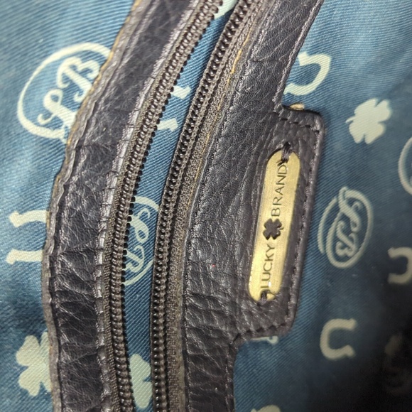 Lucky Brand black leather Abbey Road foldover bag - Picture 6 of 16